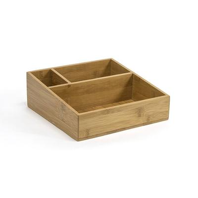 Front of the House RAH002BBB11 Bali (3) Compartment Condiment Organizer - 8 1/4" x 3", Bamboo, Brown