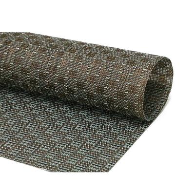Front of the House RTL016COV83 Rectangular Metroweave Woven Vinyl Placemat - 17 1/2" x 11 3/4", Bronze, Multi-Colored