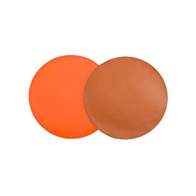 Front of the House RTL019TAL23 12" Round London Faux Leather Placemat - Saddle/Persimmon, Multi-Colored