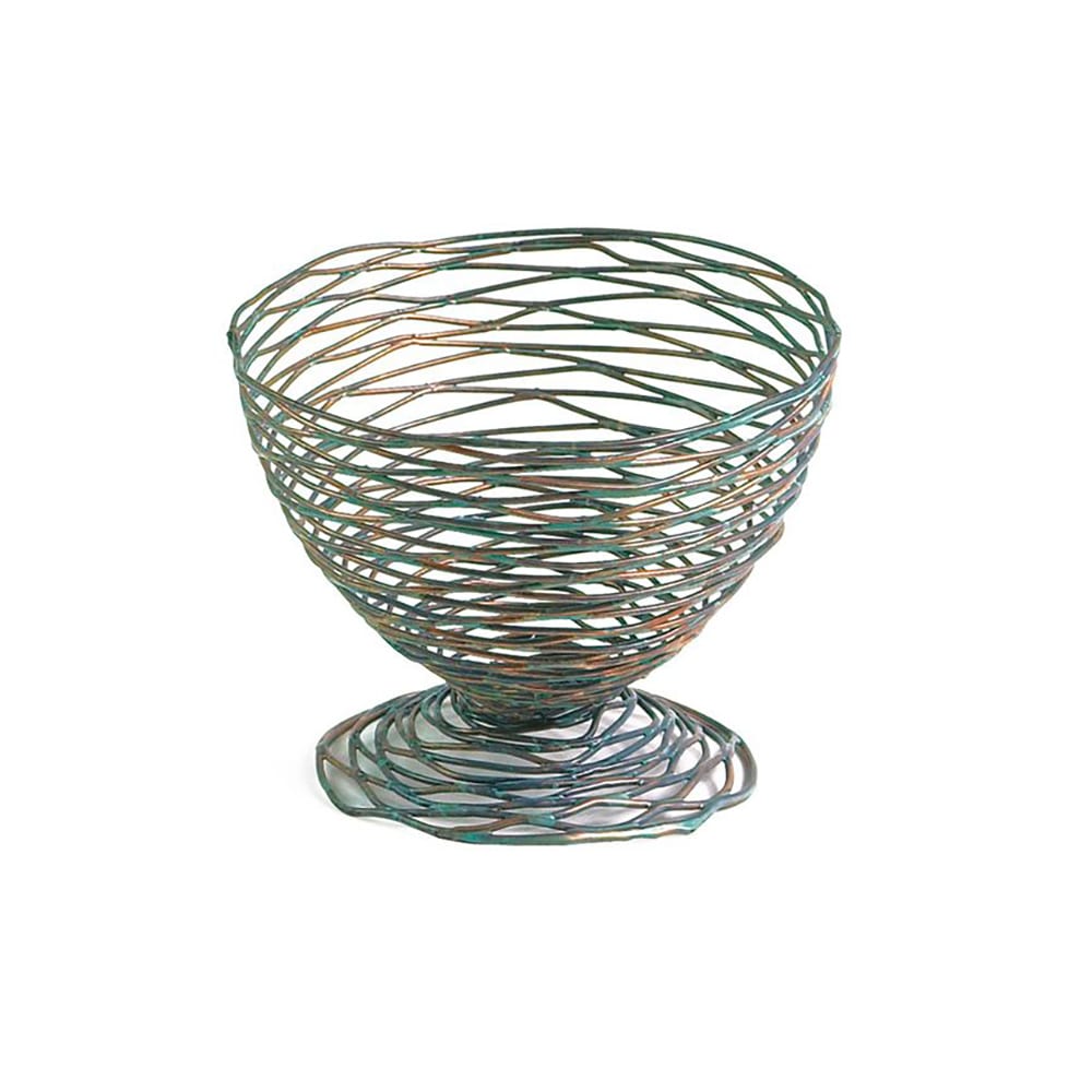 Front of the House TBB008PTI92 8" Round Wireware Basket - Iron, Patina, Multi-Colored, Case of 6