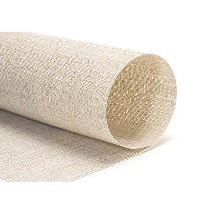 Front of the House XPM121NAV83 Rectangular Metroweave Woven Vinyl Placemat - 16" x 12", Natural, Beige