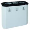 Sixco Recycling-Station-3fach, 3 x 45 Liter, lichtgrau