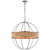 Ural 24" Wide 6-Light Pendant - Polished Silver