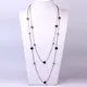 88cm Fashion Long Gold Chains Necklaces For Women Heart Star Crystal Beaded Multilayer Sweater Pearl