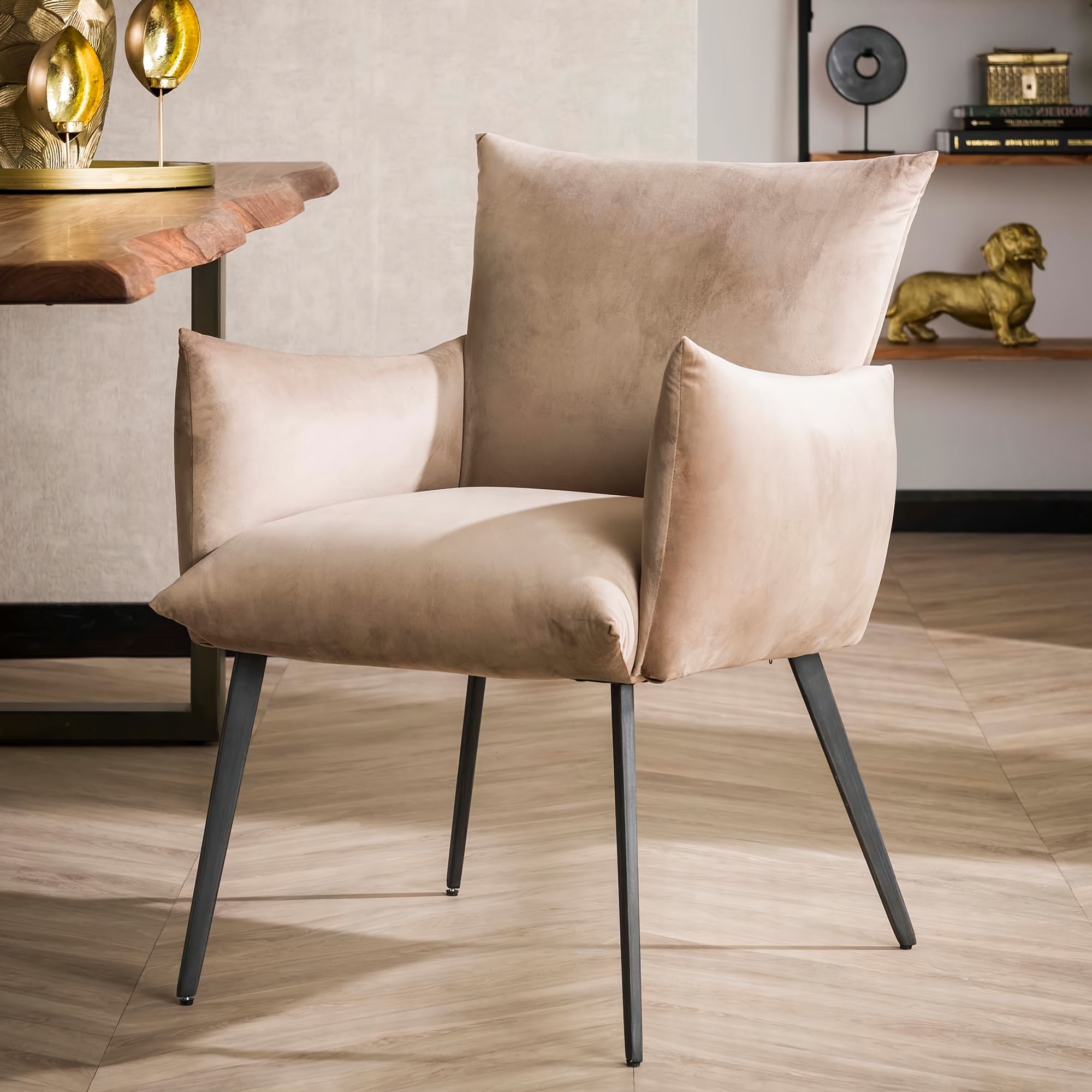 designline »Lobby« Esszimmerstuhl silberfarbig