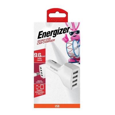 Energizer 06708 - 9.6Amp Quad USB Car Charger (ENG-USBC8WH) Car Charger