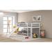 Solid Wood Frame Twin over Twin Bunk Bed with Convertible Slide and Ladder, Bunk Bed with Guardrails
