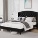 Strong Wood Slat Support Bed Frame with Button Tufted Upholstered