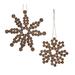 Set of 12 Beaded Snowflake Christmas Ornaments 6.75"