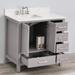 PROOX 36in.W x 22in.D Freestanding Bath Vanity Engineered Top Single Rectanglar Sink in Left Side