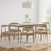 Helke Acacia Wood 7 Piece Dining Set by Christopher Knight Home