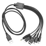 5 in 1 USB Charger Cable Compatible with Gameboy Advance SP(GBA SP)/DS Lite/NDS/Wii U/New 3DS XL/New 3DS/3DS XL/3DS/2DS/Dsi XL/PSP 1000 2000 3000 1.2 Meters