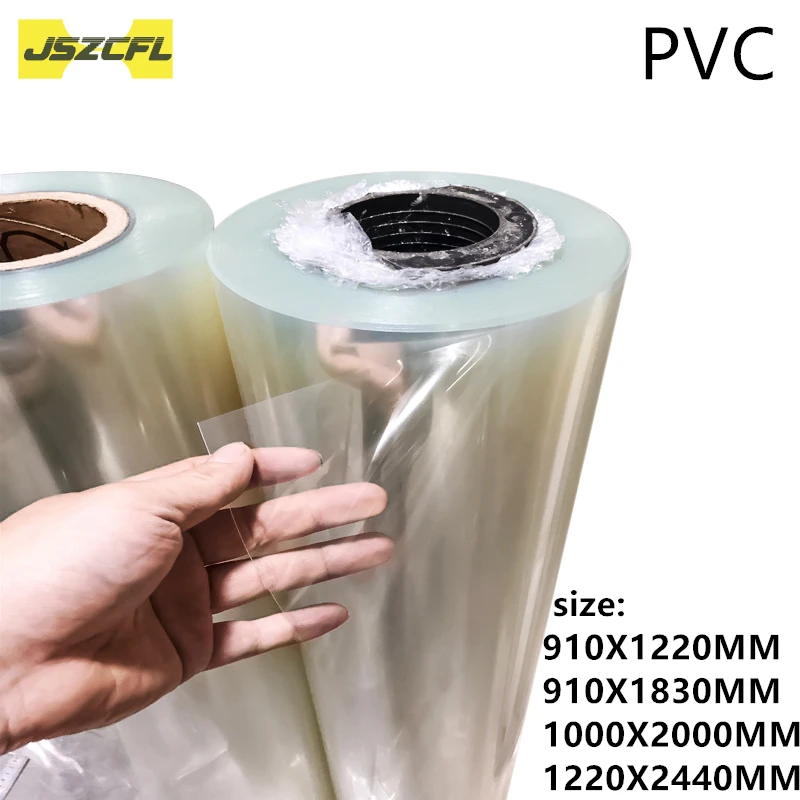 Panneau PVC Transparent de Grande Taille, 1 Rouleau, Épaisseur 0.2mm-2mm, Feuille de Plastique Dur, Plaque Fine pour Diverses Plaques de Déflecteur de Bricolage