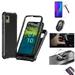 Phone Case for Nokia C110 (Straight Talk/ TracFone/Consumer Cellular) Full Body TPU Cover Case + Multifunctional Ring/ Tempered Glass (Black)