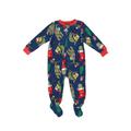 Carters Baby Boy or Girl 1PC Christmas Fleece Footie PJs (24 months Blue Multi)