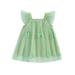 Bagilaanoe Toddler Baby Girl Tulle Dress 3D Flower/Butterfly Fly Sleeve A-line Princess Dresses 6M 12M 2T 3T 4T 5T Kid Summer Swing Sundress