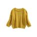 Toddler Baby Girl Boys Sweater Round Neck Long Sleeve Candy Color Knitted Pullover Tops Autumn Winter Sweatshirt