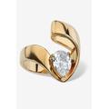 Women's 1.80 Tcw Pear-Cut Cubic Zirconia Nestled Ring In Gold Ion-Plated by PalmBeach Jewelry in Gold (Size 10)