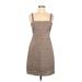 BCBGMAXAZRIA Cocktail Dress - Mini: Tan Solid Dresses - Women's Size 6