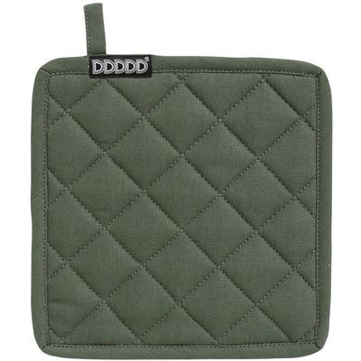 Topflappen DDDDD "Kit, 21x21 cm, Baumwolle", grün (tannengrün), B:21cm L:21cm, 100% Baumwolle, Topflappen Image