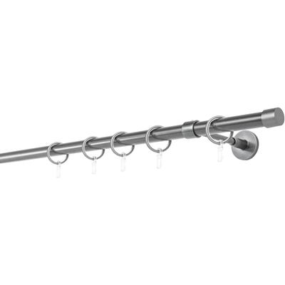 Gardinenstange MYDECO "20mm Cap Wandträger 14 cm", grau (anthrazit), L:210cm, Aluminium, Gardinenstangen Image
