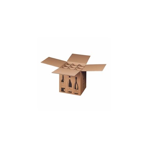 5x Weinversandkarton für 9 Weinflaschen mit DHL & UPS Zertifizierung