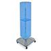 Azar Displays Four-Sided Pegboard Floor Display on Revolving Wheeled Base. Spinner Rack Tower. Panel Size: 8"W x 40"H Plastic in Blue | Wayfair