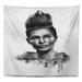 East Urban Home Portrait Double Exposure Woman w/ Hair Tapestry Polyester in Gray | 68 H x 80 W in | Wayfair 804D7D37A001493791A25CAF78453B0A