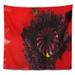 East Urban Home Garden in Full Bloom on Summer Day Tapestry Polyester in Black/Red | 68 H x 80 W in | Wayfair 837B29327A41400288785A253EF5F373