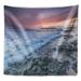 East Urban Home Seascape Sunset on Cape Trafalgar Beach Tapestry Polyester in Gray | 78 H x 92 W in | Wayfair 748BAA637ACC48B5BDBA8D3CA919BCE6