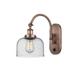 Beachcrest Home™ Shauna Bell 8" 1 Light 8" Sconce w/ Swivel Arm Glass/Metal in Gray/Brown | 12.5 H x 8 W x 14 D in | Wayfair