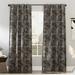 Sun Zero Pedra Paisley Embroidery 100% Blackout Back Tab Curtain Panel Metal in Brown | 96 H x 40 W in | Wayfair WF-2ISRM80