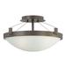 Latitude Run® Billiejean 3 - Light 17.25" Simple Bowl Semi Flush Mount Glass in Brown | 10.25 H x 17.25 W x 17.25 D in | Wayfair P591-647