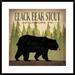 Loon Peak® Take A Hike Bear Black Bear Stout By Ryan Fowler, Framed Wall Art, Glass in Black/Green | 31.5" H x 31.5" W x 1.5" D | Wayfair