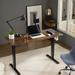 Inbox Zero Koree Standing & Height-Adjustable Desks Wood/Metal in Black/Brown | 46.46 H x 63 W x 23.62 D in | Wayfair