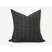 Hokku Designs Dafoe Wool Blend Throw Square Pillow Cover Wool Blend/Wool in Black/Gray | 22 H x 22 W x 0.5 D in | Wayfair