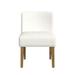 Wade Logan® Bhawari Side Chair in Cream Boucle Wood/Upholstered/Fabric in Black/Brown | 30.5 H x 20 W x 24 D in | Wayfair