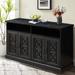 Red Barrel Studio® Waits 53.02" W Storage Credenza Wood in Black | 30.02 H x 53.02 W x 16.01 D in | Wayfair 6FEB8EE690B24068AFC09879CE0D3F47