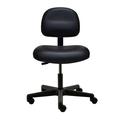 Inbox Zero Series 10 Low-back Desk Height Vinyl Drafting Chair Upholstered in Black | 41 H x 24 W x 24 D in | Wayfair