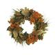 The Holiday Aisle® 26" Fall Wreath w/ Queen Anne's Lace, Lilacs, Banksia & Wheat Traditional Faux in Brown/Green/Orange | Wayfair