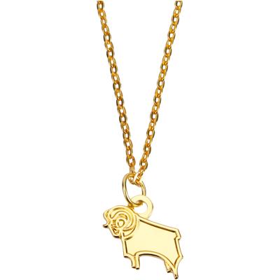 Derby County Wappen-Anhänger und 55 cm lange Kette – vergoldet Image