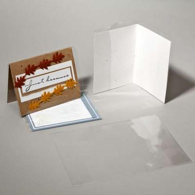 A7 Size Stationary Notecard & Greeting Card Protective Clear Card Jacket Bag Size: 7 7/16" x 10 1/2" 100 Bags Crystal Clear Bags