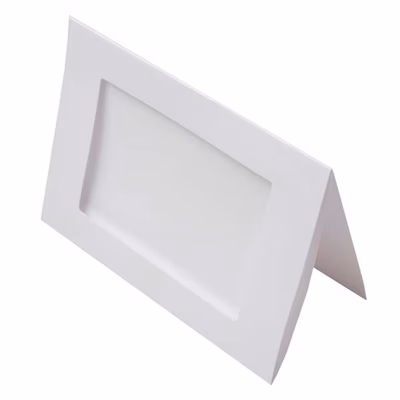 5 1/8" x 7" White Frame Card with 4" x 6" Rectangle Cut for 4 1/4" x 6 1/4" to 5" x 7" print 25 Pieces