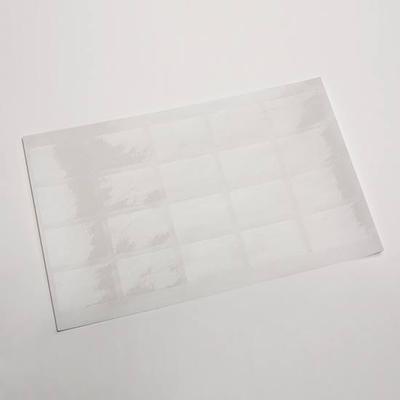 Clear Rectangle Stickers (Sheet of 20) 7/8" x 1 1/4" 20 pack