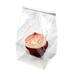 Clear Single Cupcake or Muffin Bag Set: Clear Bags plus Cupcake Trays Bag Size: 4" x 4" x 9" 100 Bag & Tray Sets Crystal Clear Bags