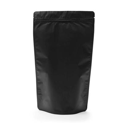 Matte Black Zipper Pouch Bags 8 oz. - 12 oz. Great for Packaging Dog Food Size: 6 3/4