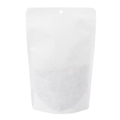 White Kraft Eco Stand Up Pouch without Zipper 5 7/...