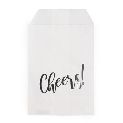 Paper Treat Bags Silver Cheers 3" x 5" 100 pack GPB35SCH