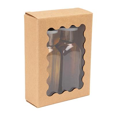 Kraft Paper Window Box w/ Scalloped Window 2 5/8