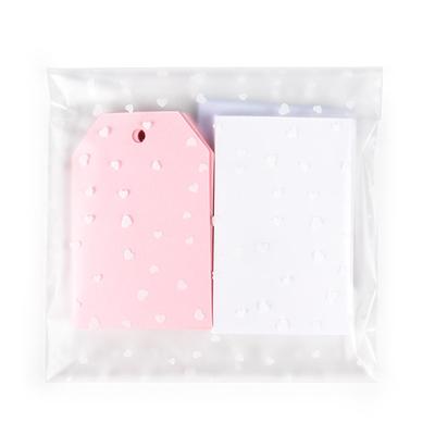 Frosted Flap Seal Bag w/ Hearts |5 1/2